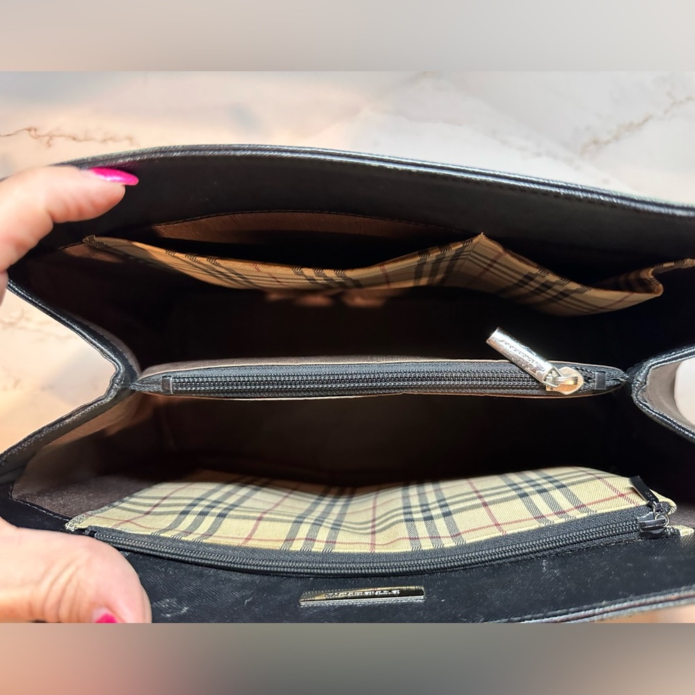 Burberry Black Leather Tote Handbag - Picture 7 of 8